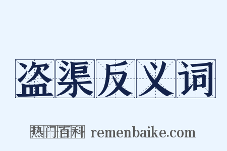 盗渠反义词是什么意思的图片
